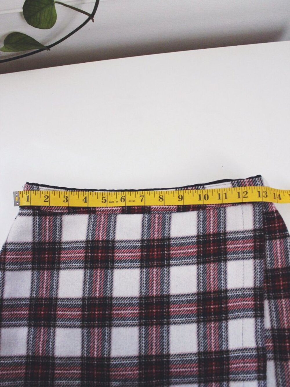 Abercrombie & Fitch Womens Red & White Plaid Tartan Mini Skirt Wool S - Picture 5 of 8